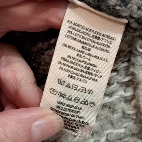 Free People Home For The Holidays Sweater" Knit Oversized Size XS - Picture 7 of 9